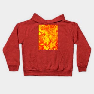 Liquid Hot Lava Marbleized Pattern Kids Hoodie